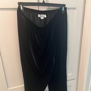 Caroline Rose Black Velvet Pants, Size 2X